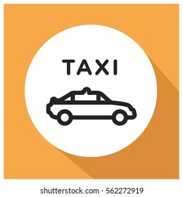 Taxi car vector icon