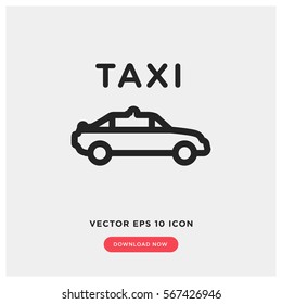 Taxi car vector icon