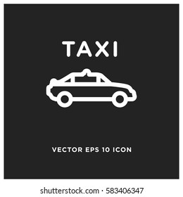 Taxi car vector icon