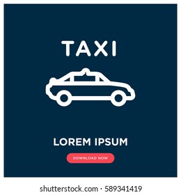 Taxi car vector icon