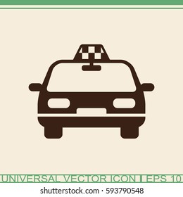 Taxi car vector icon.