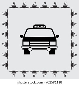 Taxi car vector icon