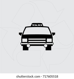 Taxi car vector icon