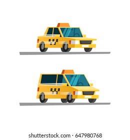 Taxi car. Vector illustration.