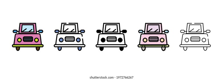 taxi car vector type icon