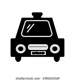 icono de tipo vector de coche de taxi