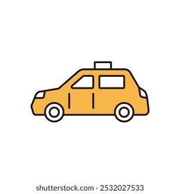 taxi, car. Vehicle icon. Simple vector illustration.