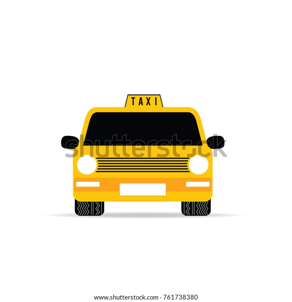 taxi car yellow\
illustration on white