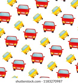 taxi and cars pattern