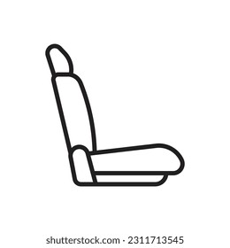 Taxi chair Outline Icon Vector Illustration