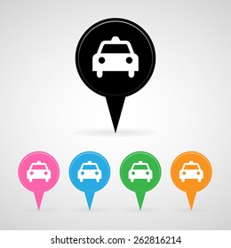 taxi check in icon great for any use. Vector EPS10.