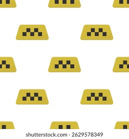 Taxi checkers vector icon seamless pattern on white background. Taxi symbol, texture pattern. Wallpaper template. flat vector illustration