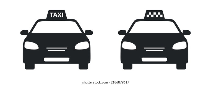 Taxi city car taxicab vector icon