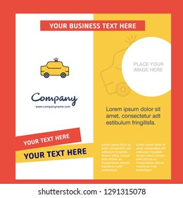 Taxi  Company Brochure Template. Vector Busienss Template