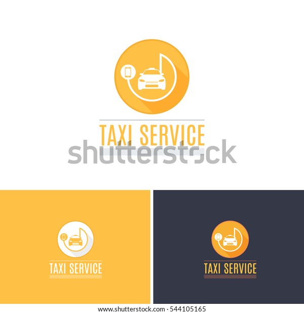 Taxi Concept Apps, Vector Icons, Logo, Symbol Template.\
Car Theme Company, Corporate Sign, Application Editable Business Id\
Design with Isolated White and Black Background Presentation\
