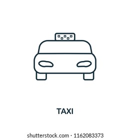 Taxi creative icon. Simple element illustration. Taxi icon symbol design from travel collection. Can be used for web, mobile and print. web design, apps, software, print.