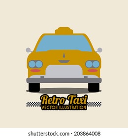 Taxi design over beige background, vector illustration