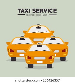 Taxi design over beige background, vector illustration.