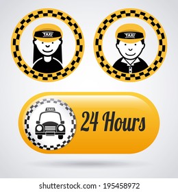 Taxi design over gray background, vector illustration