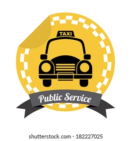 Taxi design over white background, vector illustration