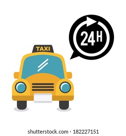 Taxi design over white background, vector illustration