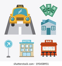 Taxi design over white background, vector illustration