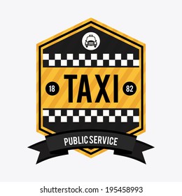 Taxi design over white background, vector illustration