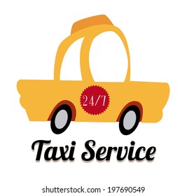 Taxi design over white background, vector illustration