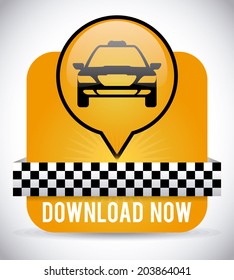Taxi design over white background, vector illustration