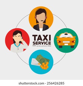 Taxi design over white background, vector illustration.