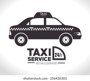 Taxi design over white background, vector illustration.