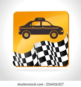 Taxi design over white background, vector illustration.
