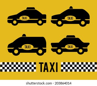 Taxi design over yellow background, vector illustration