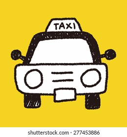 taxi doodle drawing