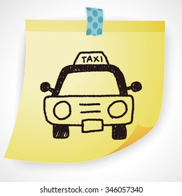 taxi doodle drawing