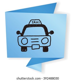 taxi doodle drawing