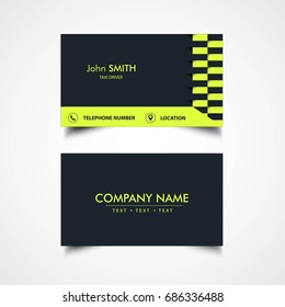 Taxi Driver Card Template, Vector, Illustration, Eps File