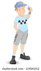 Taxi Driver - Cartoon Character - Vector Illustration