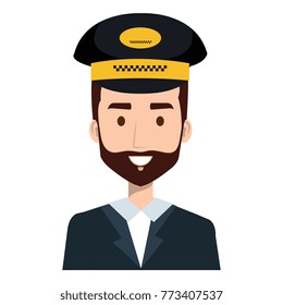 taxi driver with hat