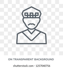 Taxi driver icon. Trendy flat vector Taxi driver icon on transparent background from Professions collection. High quality filled Taxi driver symbol use for web and mobile