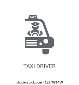 Taxi driver icon. Trendy Taxi driver logo concept on white background from Professions collection. Suitable for use on web apps, mobile apps and print media.