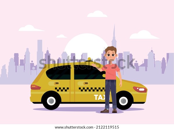 taxi driver on the city
scene