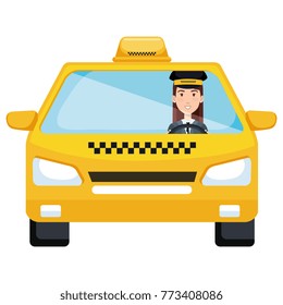 taxi with driver service public icon