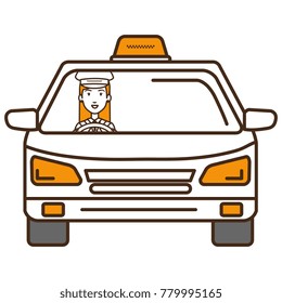 taxi with driver service public icon