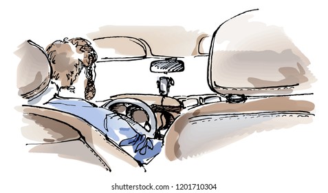 Taxi driver sketch