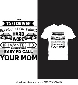 Taxi Driver T shirt Design