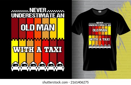 Taxi Driver t-shirt design template