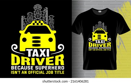 Taxi Driver t-shirt design template