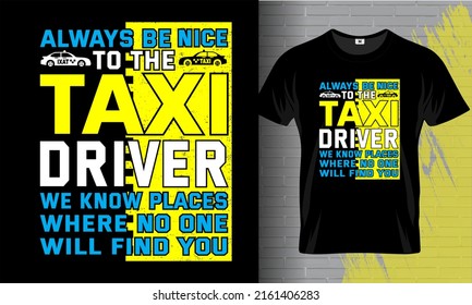 Taxi Driver t-shirt design template