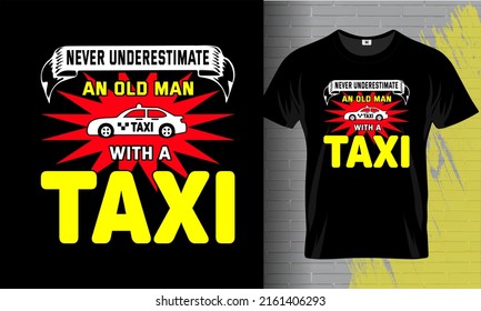 Taxi Driver t-shirt design template